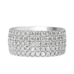 18ct White Gold Diamond Pavé Band Ring