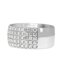18ct White Gold Diamond Pavé Band Ring