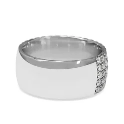 18ct White Gold Diamond Pavé Band Ring