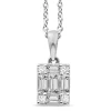 18ct White Gold Diamond Pendant