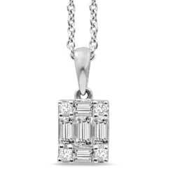 18ct White Gold Diamond Pendant