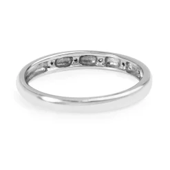 9ct White Gold Diamond Set Band