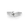 14ct White Gold Diamond Solitaire Ring