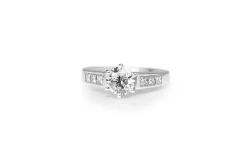 14ct White Gold Diamond Solitaire Ring