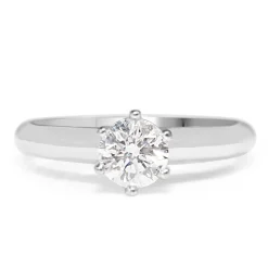 18ct White Gold Diamond Solitaire Ring