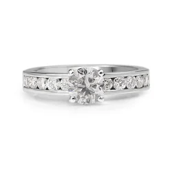 18ct White Gold Diamond Solitaire Ring