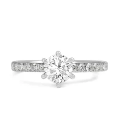 18ct White Gold Diamond Solitaire Ring