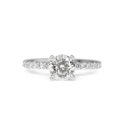14ct White Gold Diamond Solitaire Ring