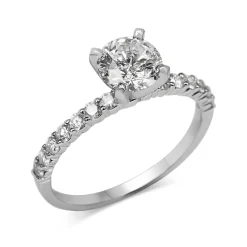 14ct White Gold Diamond Solitaire Ring