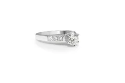 14ct White Gold Diamond Solitaire Ring