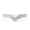 18ct White Gold Diamond V Shaped Ring