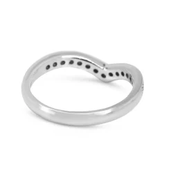 18ct White Gold Diamond 'V' Shaped Band Ring