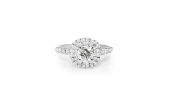18ct White Gold Double Halo Diamond Ring
