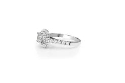 18ct White Gold Double Halo Diamond Ring