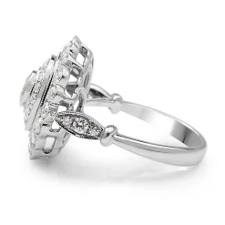 18ct White Gold Double Halo Diamond Ring