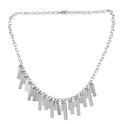 18ct White Gold Drop Fringe Necklace