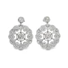 18ct White Gold Edwardian Style Diamond Drop Earrings