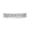 18ct White Gold Emerald Cut Diamond Band