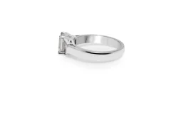 18ct White Gold Emerald Cut 3 Stone Diamond Ring