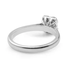 18ct White Gold Emerald Cut Halo Diamond Ring