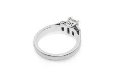 18ct White Gold Emerald Cut 3 Stone Diamond Ring