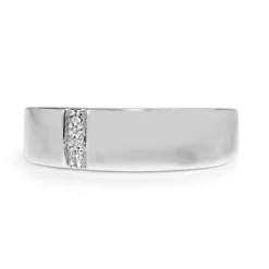 9ct White Gold Estate Diamond Band