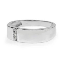 9ct White Gold Estate Diamond Band