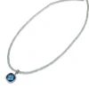 9ct White Gold Faceted Topaz Necklace