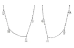 18ct White Gold Fancy Shaped Diamond Necklace