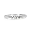 10ct White Gold Fine 3 Stone Diamond Ring