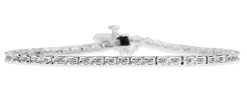 10ct White Gold Fine Diamond Tennis Bracelet