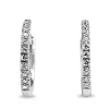 9ct White Gold Fine Diamond Hoop Earrings