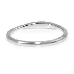 18ct White Gold Fine Tapered Diamond Band