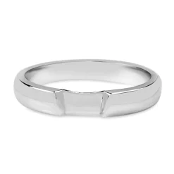 18ct White Gold Fitted Cut Out Band Ring