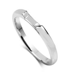 18ct White Gold Fitted Cut Out Band Ring