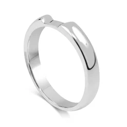 18ct White Gold Fitted Cut Out Band Ring