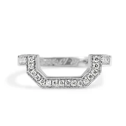 18ct White Gold Fitted Diamond Wedding Band Ring