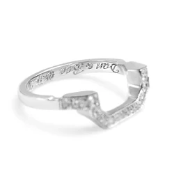 18ct White Gold Fitted Diamond Wedding Band Ring