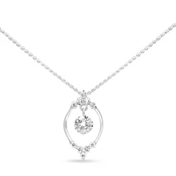 18ct White Gold Floating Diamond Necklace