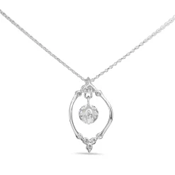 18ct White Gold Floating Diamond Necklace