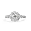 9ct White Gold Flower Style Diamond Cluster Ring