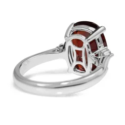 18ct White Gold Garnet and Diamond Ring