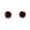 9ct White Gold Garnet Stud Earrings