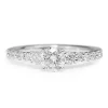 14ct White Gold Graduated Diamond Ring