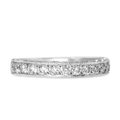 18ct White Gold Grain Set Diamond Band Ring