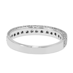 18ct White Gold Grain Set Diamond Band Ring