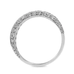 18ct White Gold Grain Set Diamond Band Ring