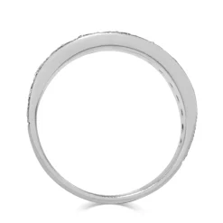 18ct White Gold Grain Set Diamond Band Ring