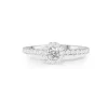 18ct White Gold Halo Diamond Ring