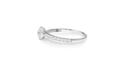 18ct White Gold Halo Diamond Ring